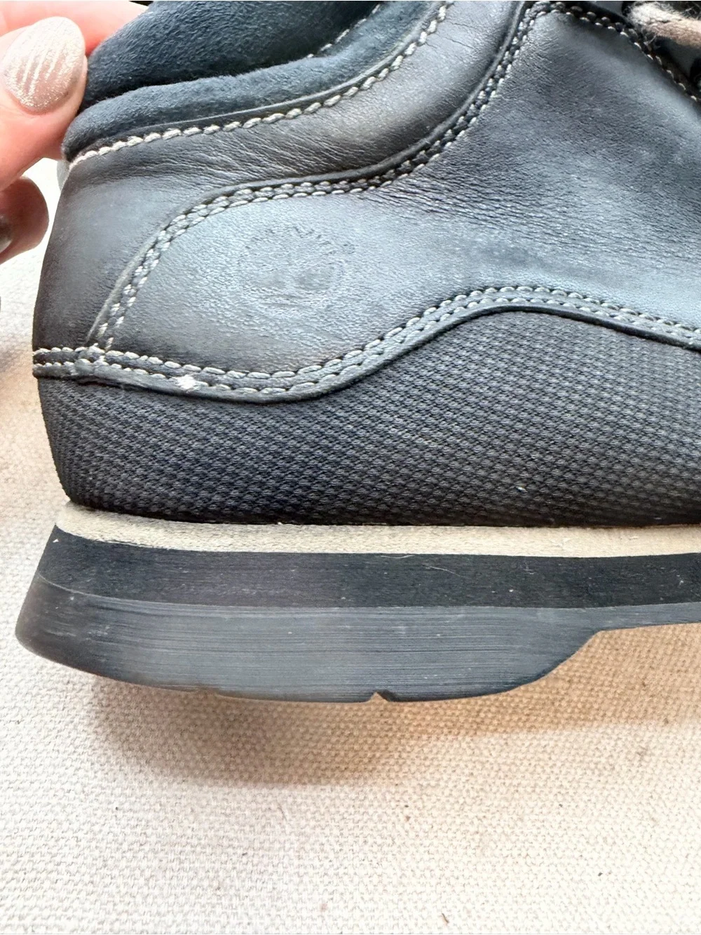 Timberland Black Leather Men's Lace-Up Boots